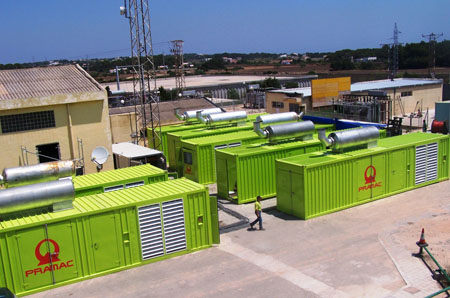 Planta de 8 MW con grupos Pramac en paralelo instalados en Formentera para Endesa