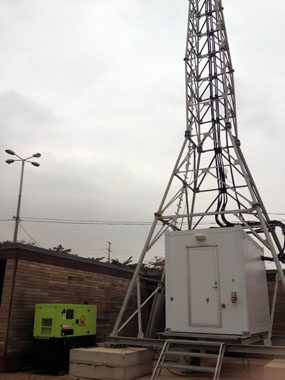 Grupo Pramac en una instalacin de telecomunicaciones en Angola
