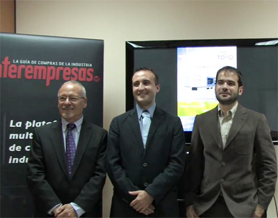 De izquierda a derecha, Salvador Gmez, responsable de ventas; Rafael Ortega, director gerente; David Ortega...