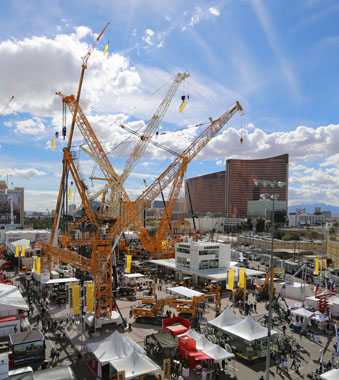 Stand de Liebherr en Conexpo