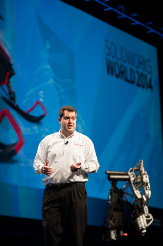 Aaron Kelly durante SolidWorks World 2014