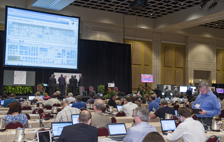 Panormica del sorteo de espacio de la NPE2015, celebrado en el Rosen Shingle Creek Hotel de Orlando, Florida