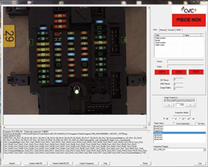 Captura del software VisionOkII. En esta imagen se muestra el resultado despus del procesado previamente parametrizado...