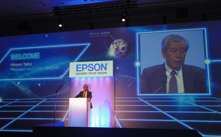 Intervencin de Hiromi Taba, presidente de Epson en Europa