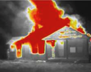Fig. 5. Imagen termogrfica de los humos y gases de un incendio