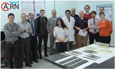 Members of the project ACORN during the visit to the laboratories of the CTC