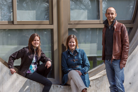 The researchers of the UPNA that have participated in the project: Amaya Izaguirre (izda.), Mara Gonzlez of Audicana and Jess lvarez...