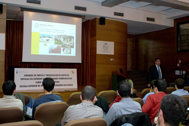 Presentacin de empresas en las Jornadas de Empleo de la Escuela Tcnica Superior de Ingeniera de Bilbao
