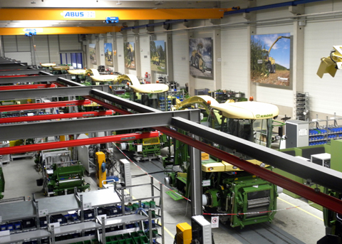 En la nueva planta de produccin de la picadora Big X en Spelle (Alemania) se fabricarn entre 500 y 600 unidades cada ao...