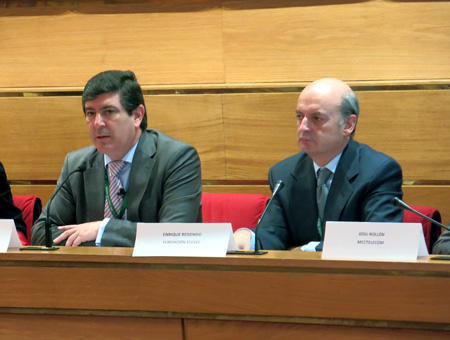 Luis Moreno Jordana, director general de la Fundacin Ecolec, junto con Enrique Redondo, director Tcnico de la misma organizacin...