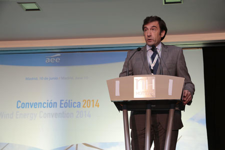 Jos Lpez-Tafall, presidente de AEE en el discurso inaugural de la Convencin Elica 2014
