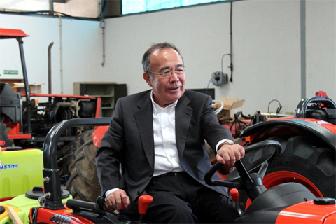 Yasuo Masumoto durante su visita a los concesionarios de Kubota Espaa en 2012