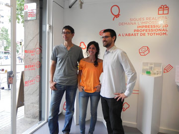 El equipo EntresD. De izquierda a derecha: Marc Torras, Mara Torras y Andreu Bells