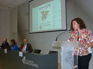 La concejal Mara Jos Aranda en la presentacin a la prensa de Fercam 2014
