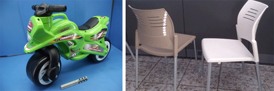 Figura 2 Demostradores de juguete y mueble auxiliar