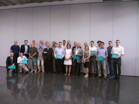 Foto de grupo con los asistentes a la Asamblea General Extraordinaria de Techsolids
