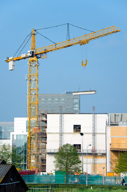Gra torre 1000 EC-H en la construccin del nuevo hospital Erasmus en Rterdam