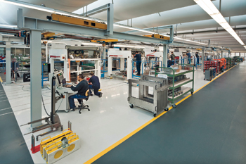 Va de montaje de las mquinas embaladoras TLM en la planta de Gerhard Schubert GmbH (Craislheim)
