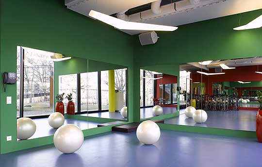 Sala de ejercicio de las oficinas de Google