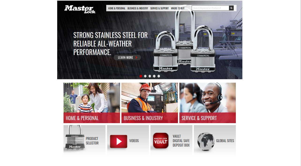 Master Lock nueva web