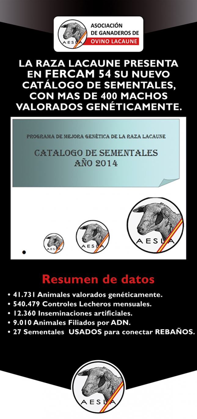 Nuevo cat�logo de la Raza Lacaune en Espa�a con m�s de 400 machos valorados