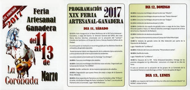 La Diputacin de Badajoz ha presentado la primera de las 14 ferias ganaderas a las que asiste, la XIX Feria Ganadera de La Coronada