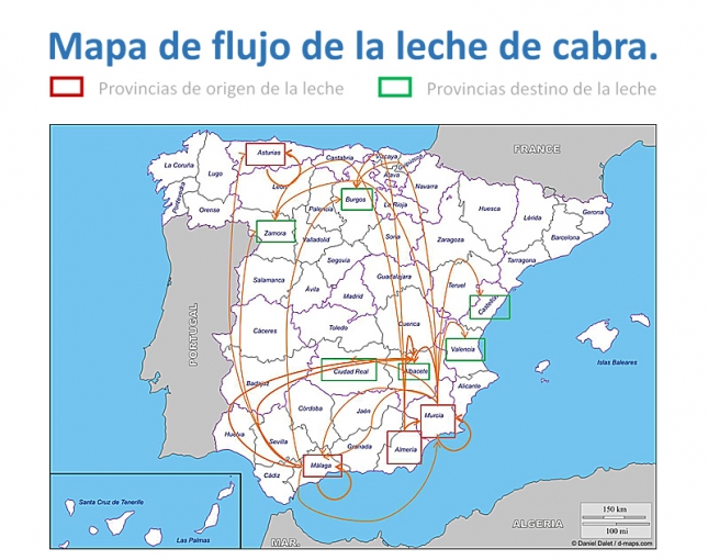La interprofesional dibuja el mapa de la comercializaci�n de la leche de cabra en Espa�a