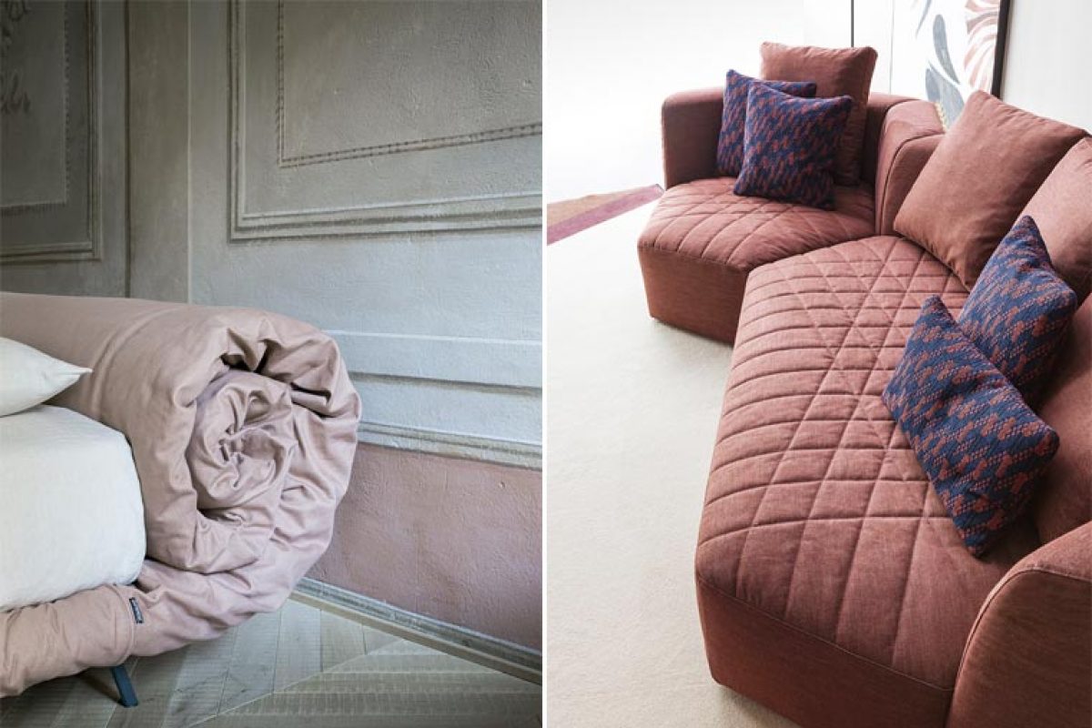 Doble premio para Bonaldo en los Good Design 2018: El sof Panorama de Fabrice Berrux y la cama Blanket de Alessandro Busana