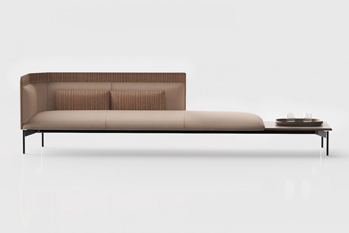Kokoro, sistema de asientos, paneles divisorios y mesas ideado por Federica Biasi para Manerba