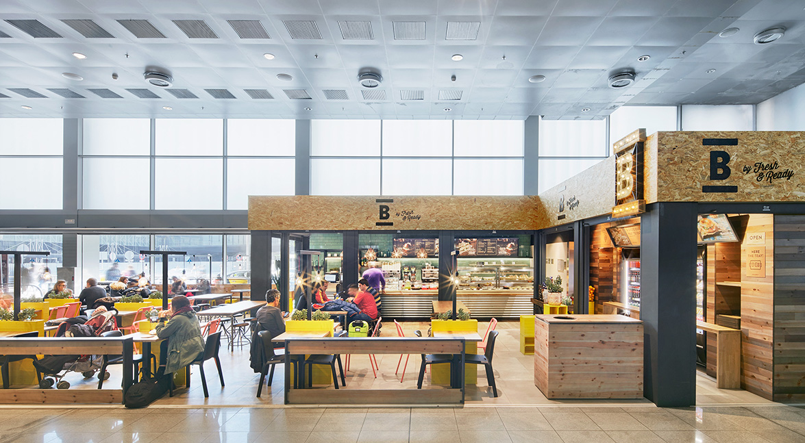 Breadway en el Aeropuerto de Barcelona, una cafetería funcional de aire  moderno y vanguardista diseñada por EME Concepts - Mobiliario