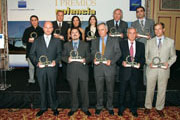 Imagen donde aparecen todos los premiados en las 11 categorías convocadas por los I Premios Potencia.