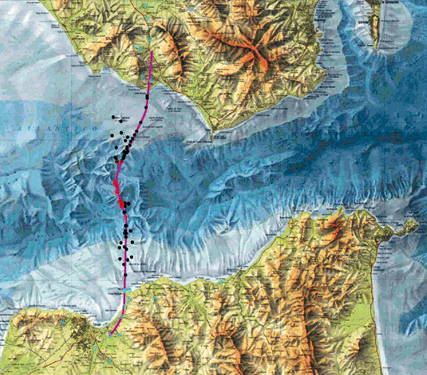 Trayectoria que seguir�a el enlace marino.