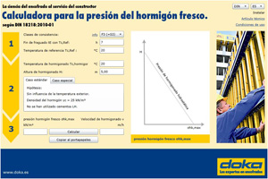 Calculadora online presi�n hormig�n - Doka